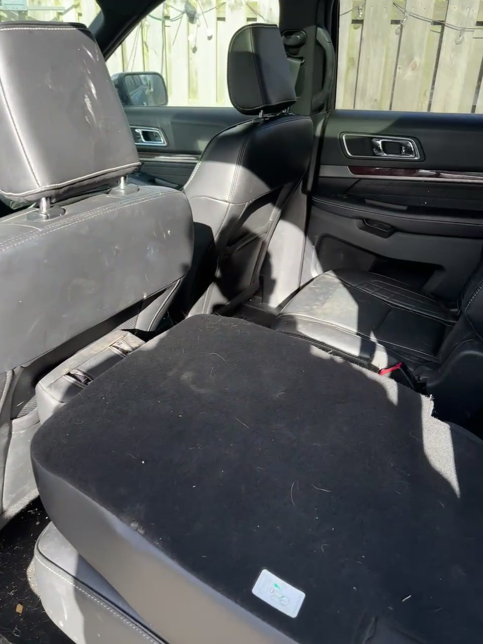 SUV Cargo & Rear Seats before detailing