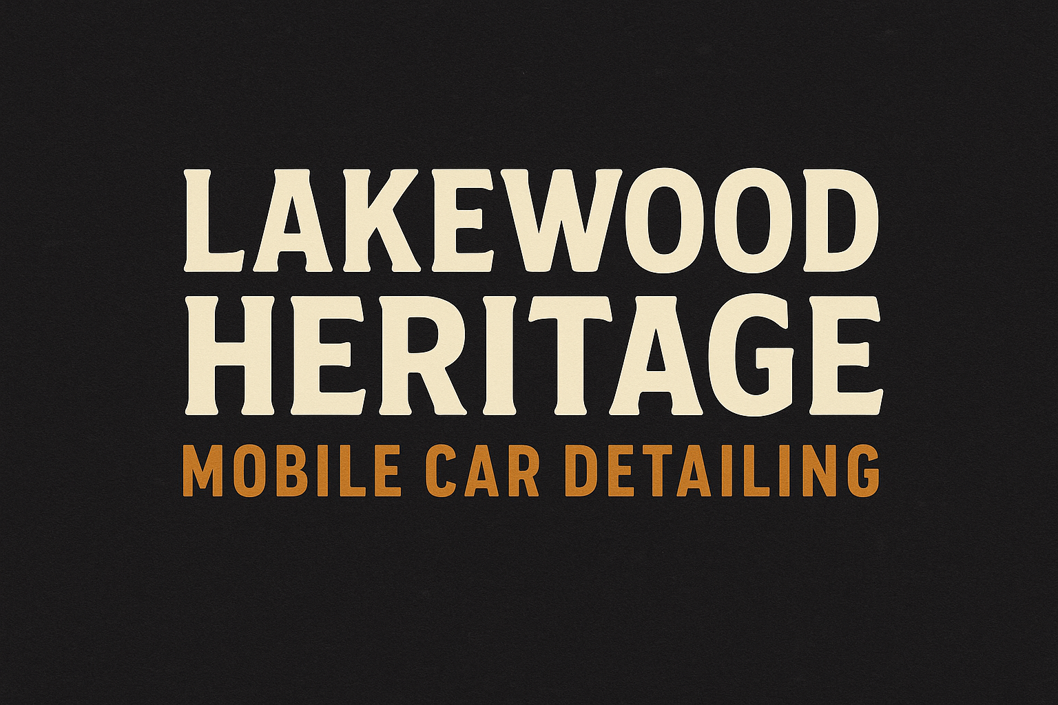 Lakewood Heritage Mobile Car Detailing